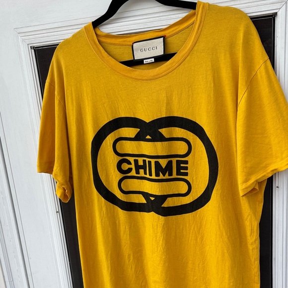 Gucci CHIME Vibrant Yellow MY BODY MY CHOICE T SHIRT-L - Picture 4 of 9